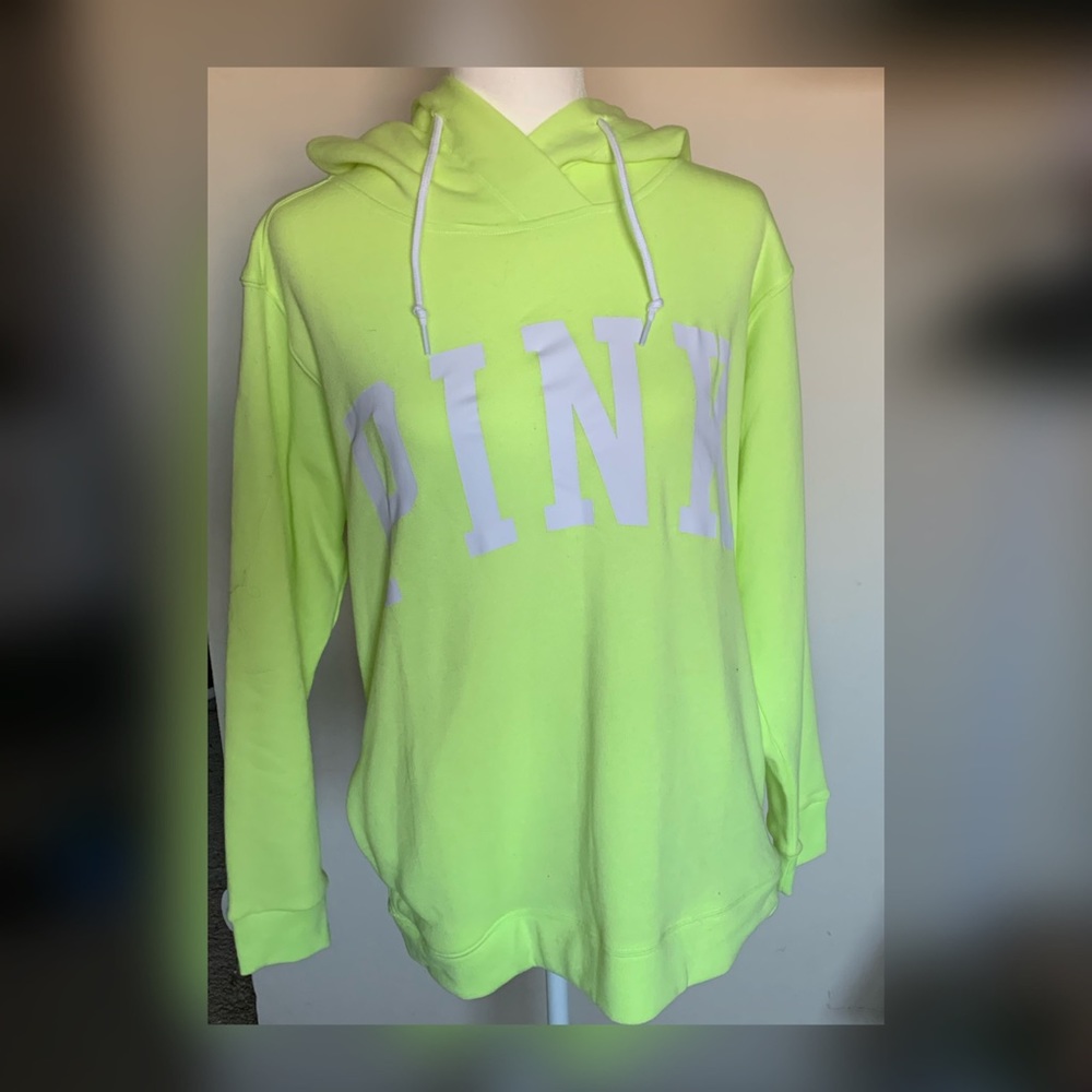 NEW YELLOW PINK HOODIE ~ medium ~ with pockets